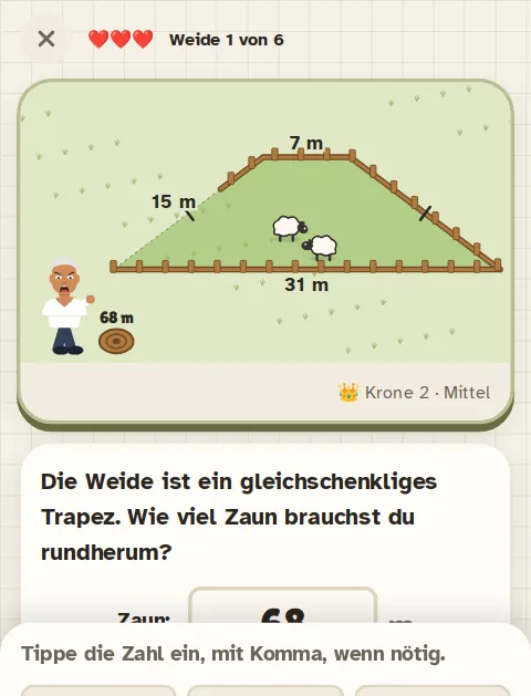 Bildschirmfoto aus Weidenau: Die Antwort ist das Material.